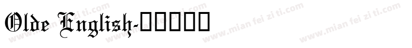 Olde English字体转换